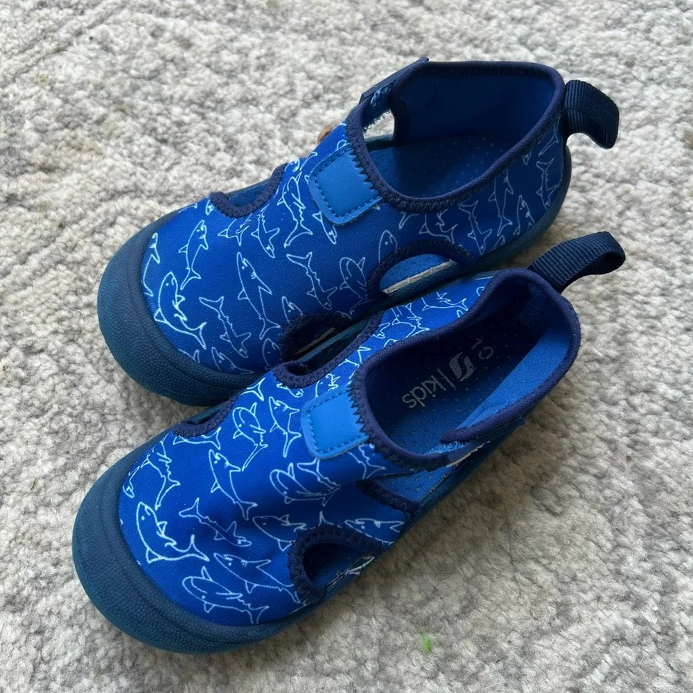 Boy's Blue Shark Non-Slip Water Shoes